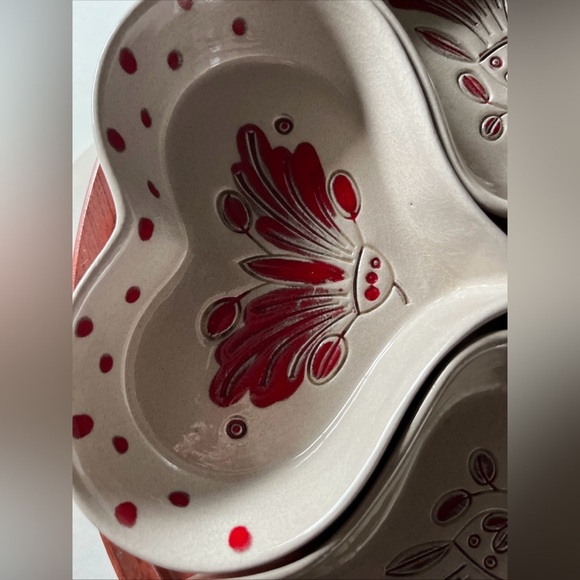 Cleminson's Galagray Ware Hearts & Fans Shape Complete Lazy Susan - Picture 6 of 13